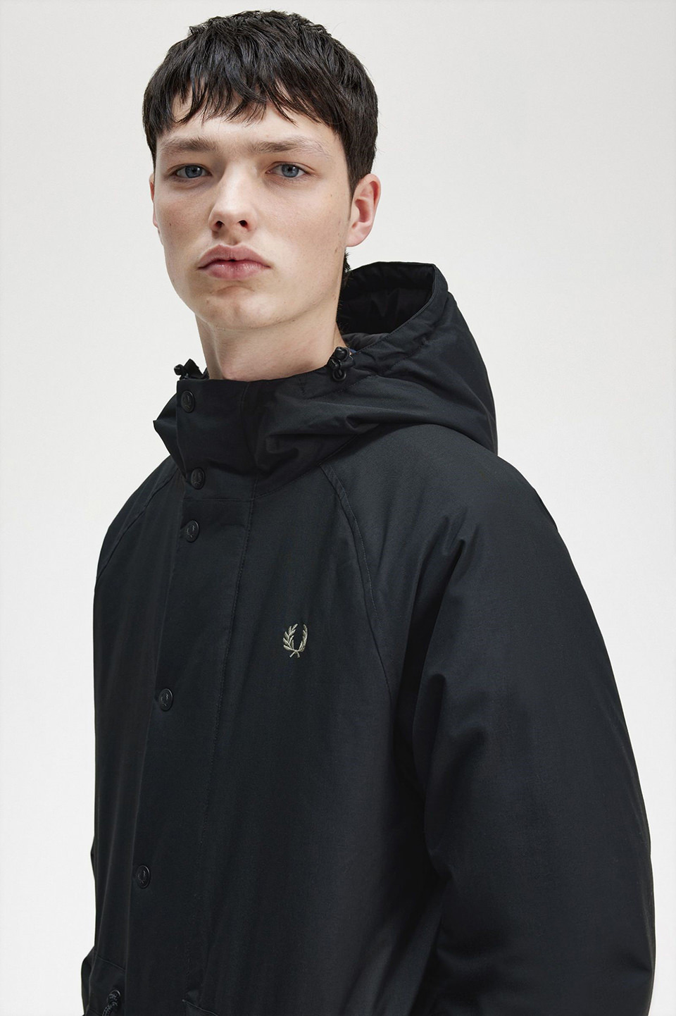 Padded Zip Through Jacket(S 102：BLACK): | FRED PERRY JAPAN