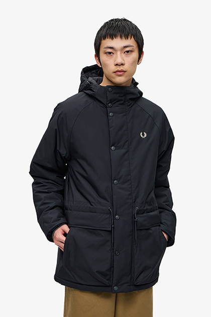 Padded Zip Through Jacket(S 102：BLACK): | FRED PERRY JAPAN 