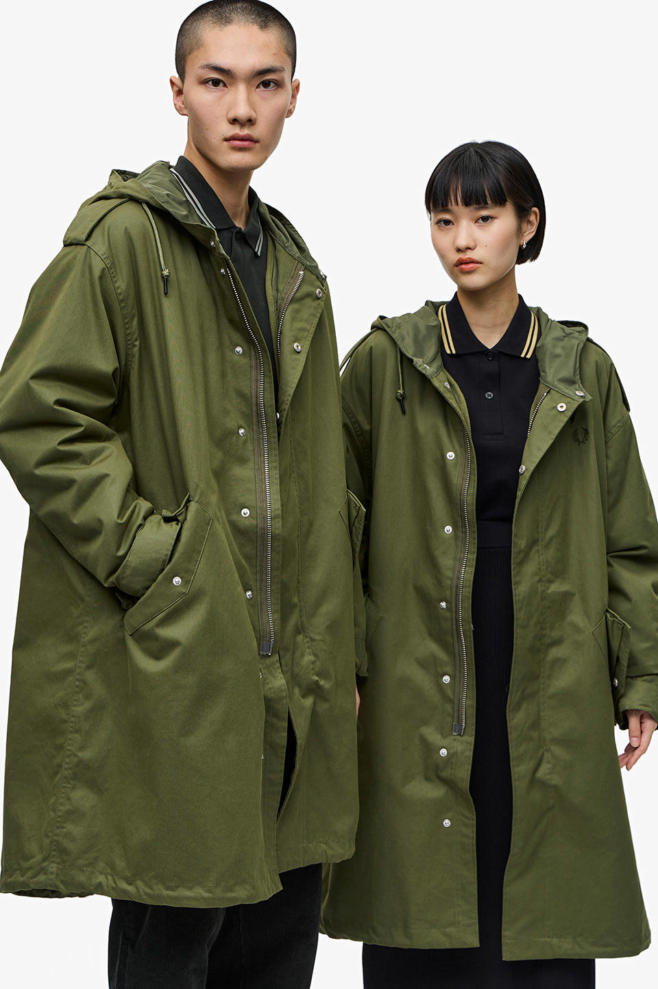 Fur Lined Fishtail Parka(M Q50：PARKA GREEN): | FRED PERRY JAPAN 