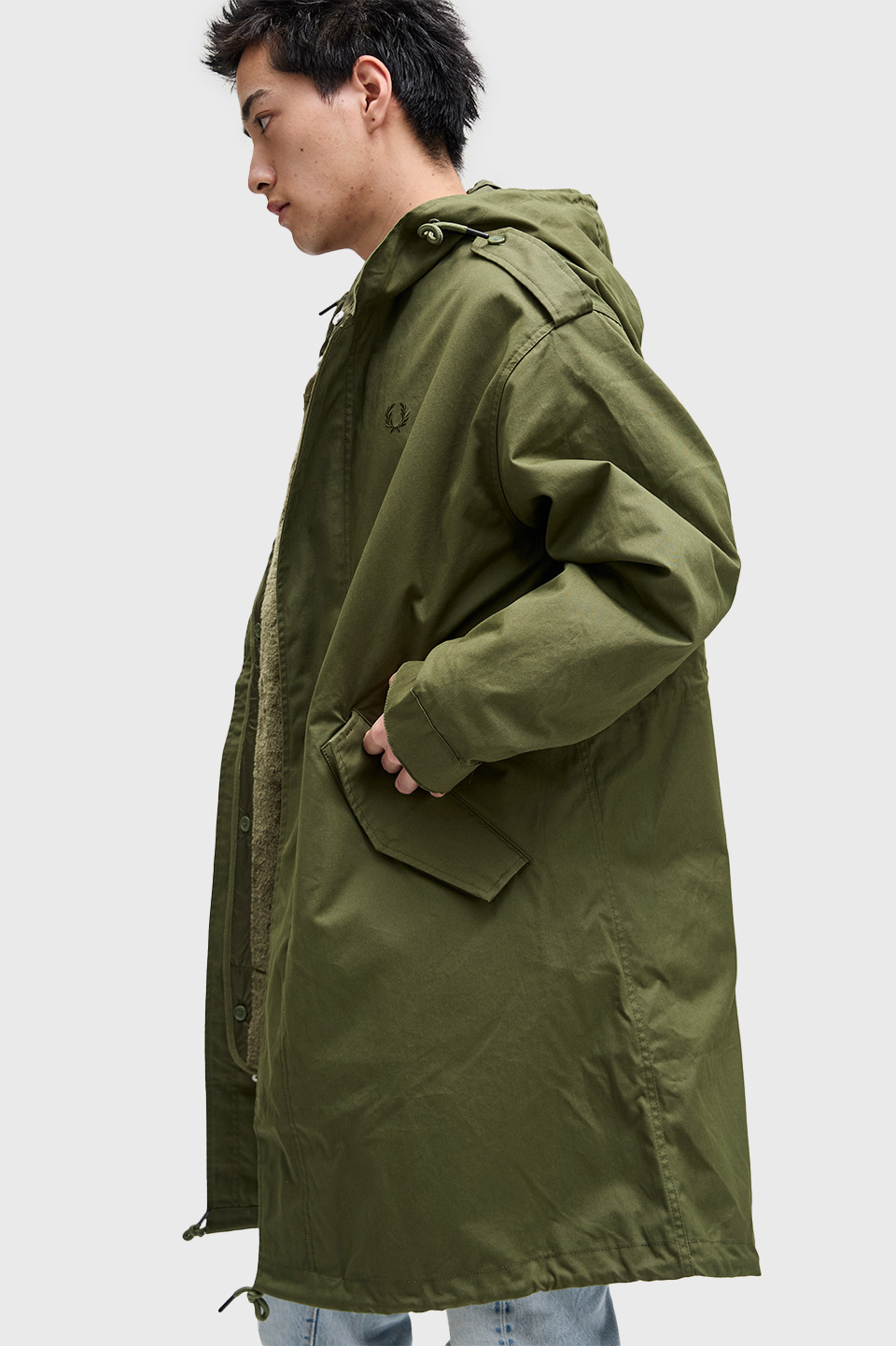 Fur Lined Fishtail Parka(M Q50：PARKA GREEN): | FRED PERRY JAPAN