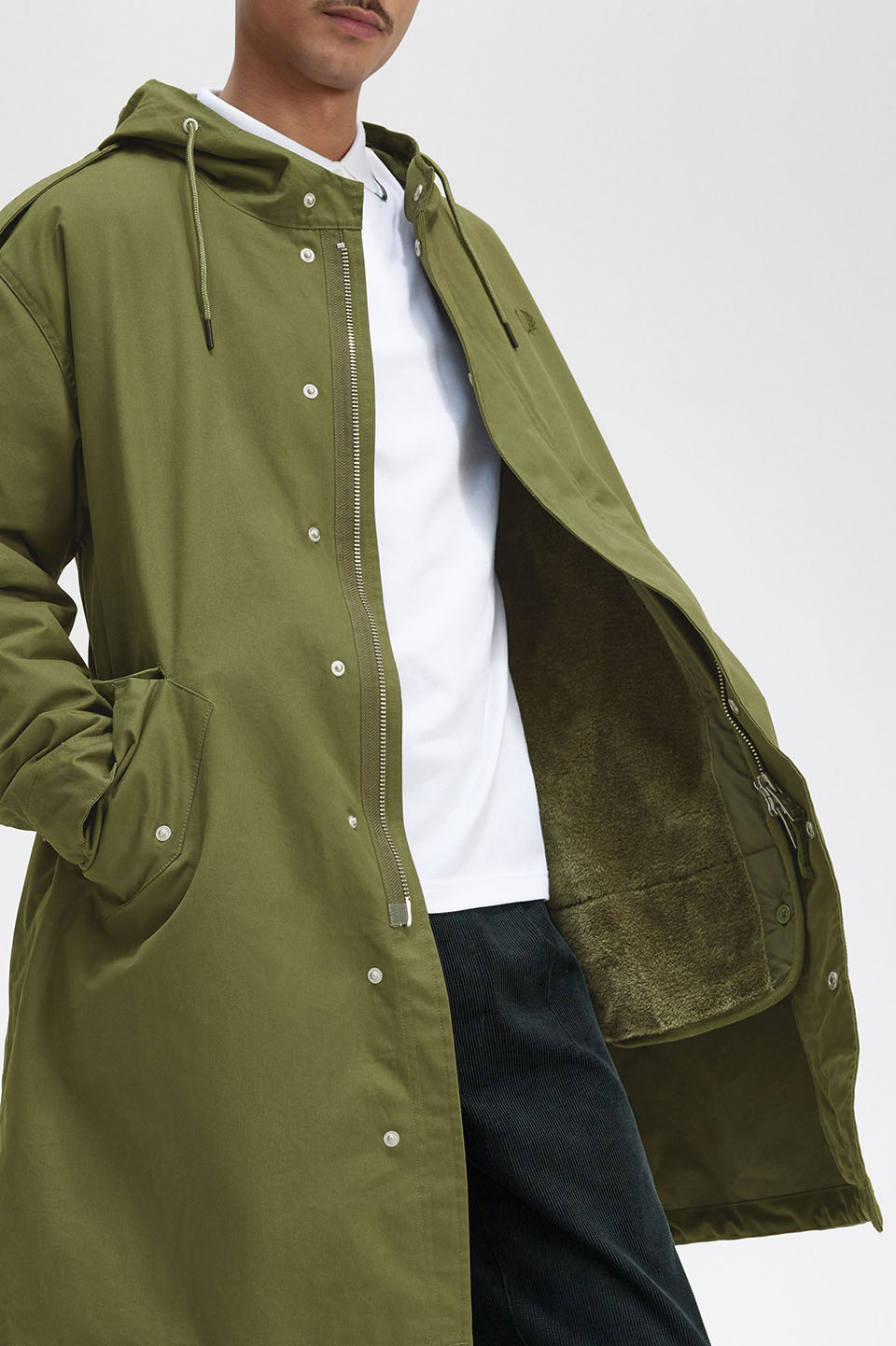 Fur Lined Fishtail Parka(M Q50：PARKA GREEN): | FRED PERRY JAPAN