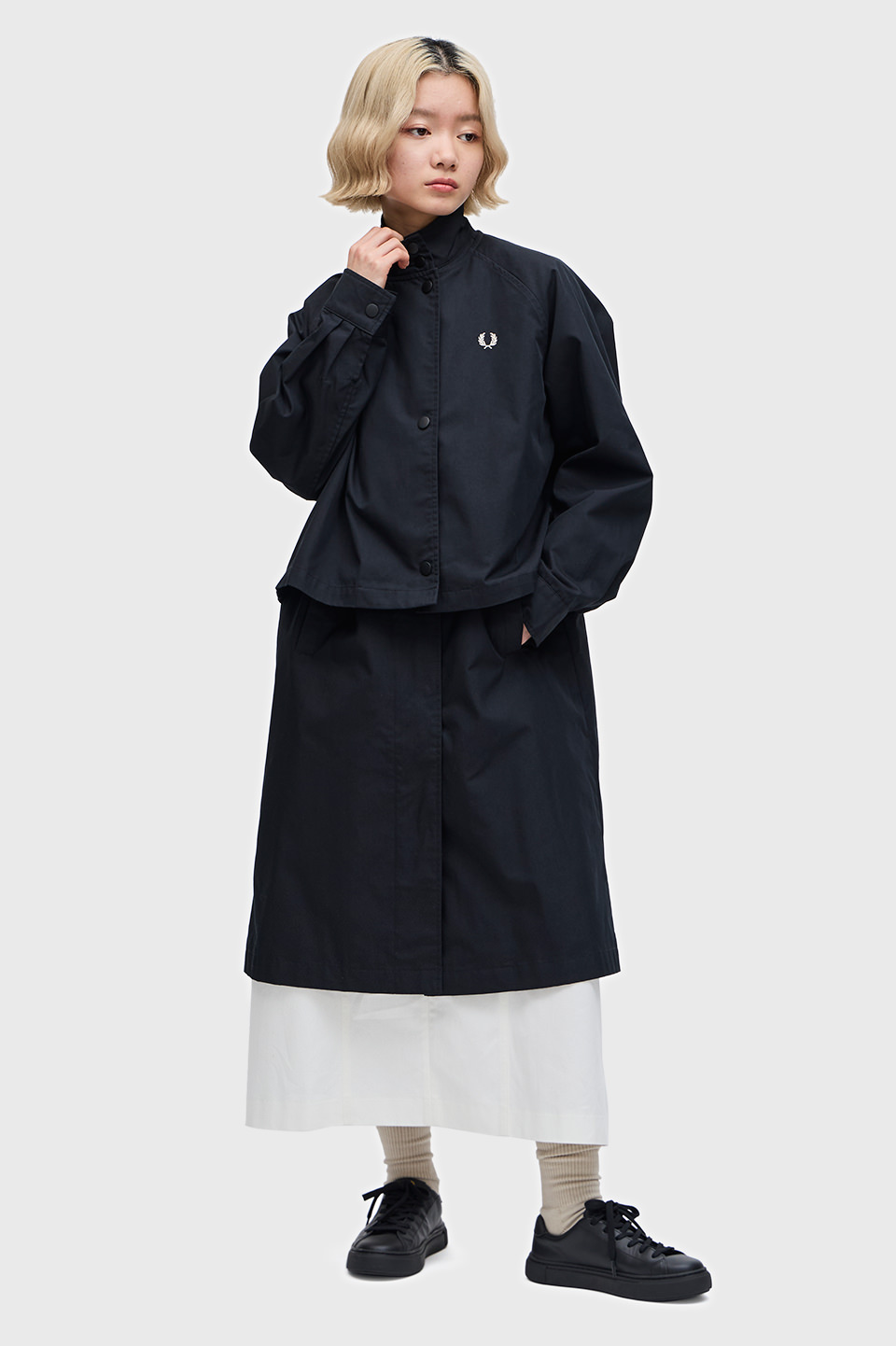 Layered Overcoat(8 102：BLACK): | FRED PERRY JAPAN | フレッド