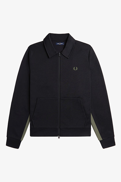 Tape Detail Collared Track Jacket