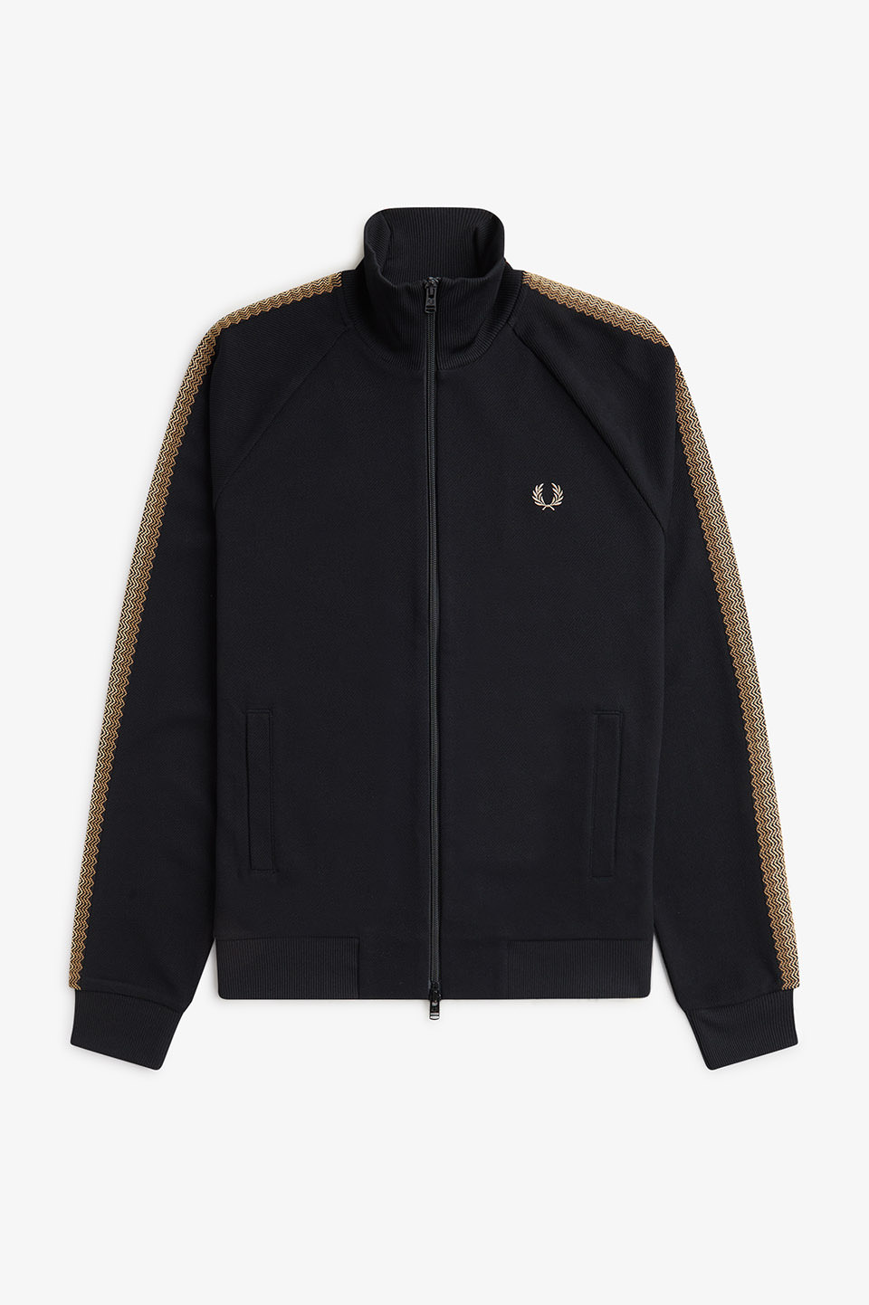 Crochet Taped Track Jacket(M 102：BLACK): | FRED PERRY JAPAN