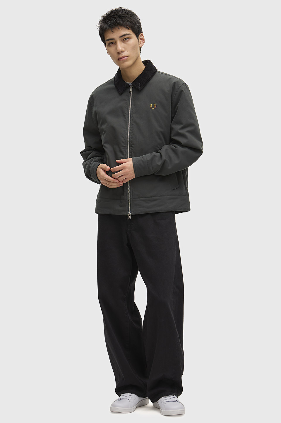 Cotton Caban Jacket(S Q20：NIGHT GREEN): | FRED PERRY JAPAN