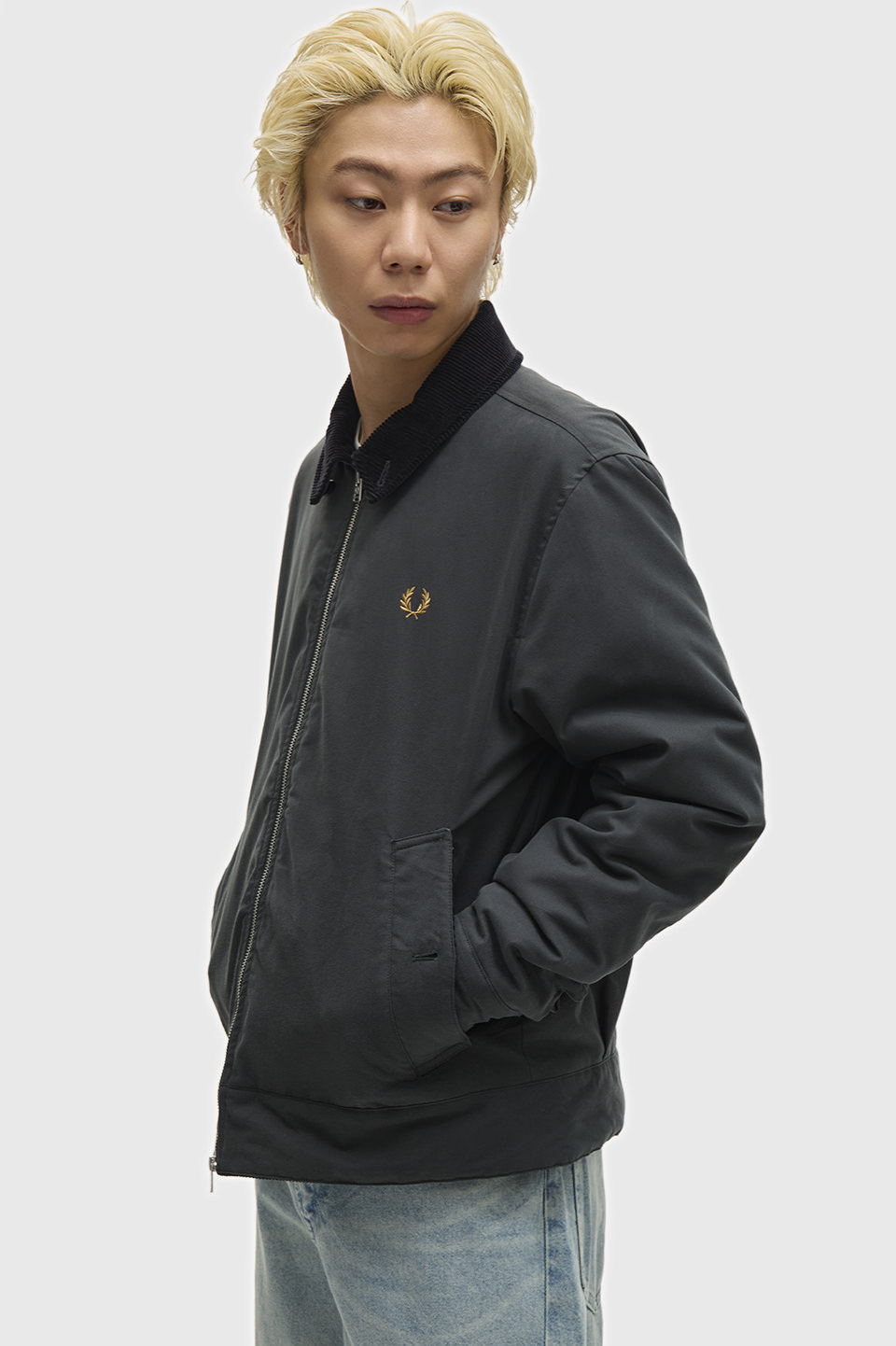 Cotton Caban Jacket(S Q20：NIGHT GREEN): | FRED PERRY JAPAN