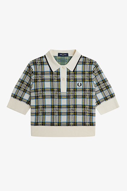 Tartan Knitted Polo Shirt