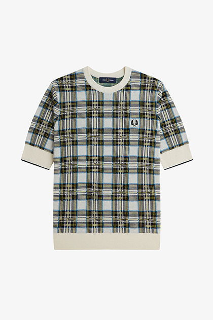 Tartan Knitted T-Shirt