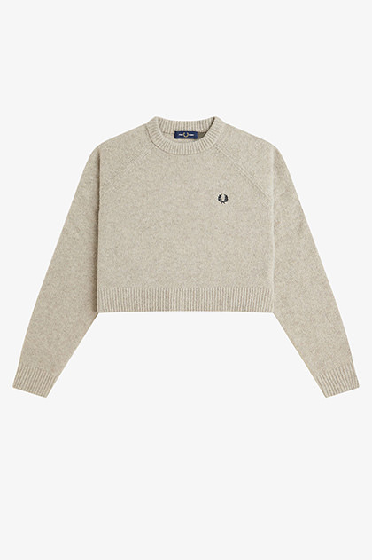 Cropped Textured Jumper