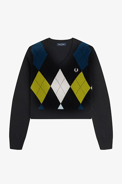 Argyle Pointelle Jumper
