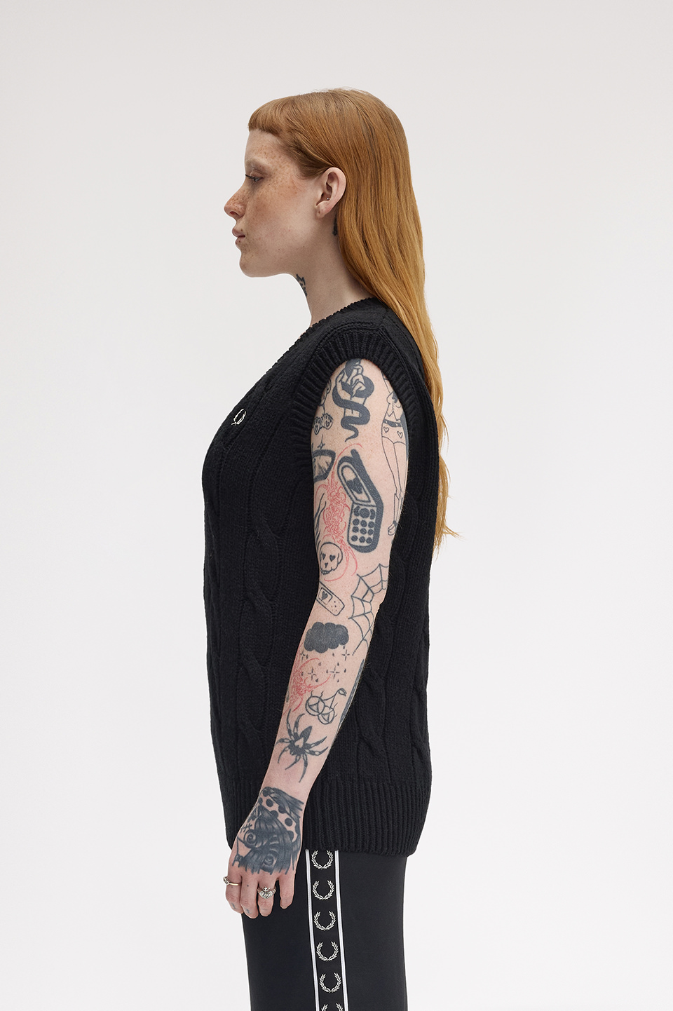 トップス Fredperry Cable Knit Vest Cable Knit Vest(10 102：BLACK): | FRED PERRY JAPAN | フレッド