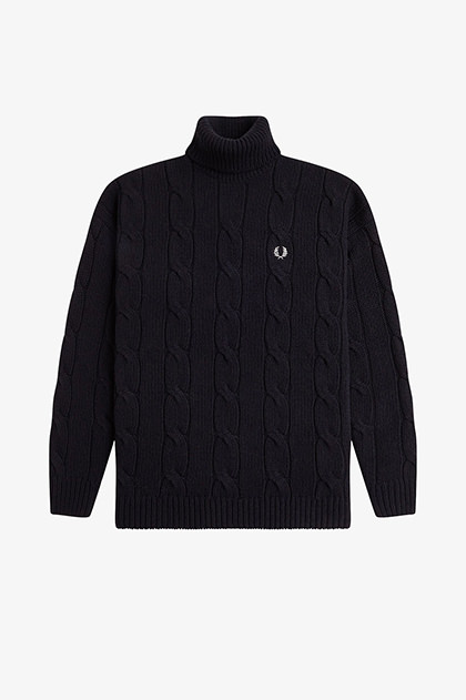 Roll Neck Cable Knit Jumper
