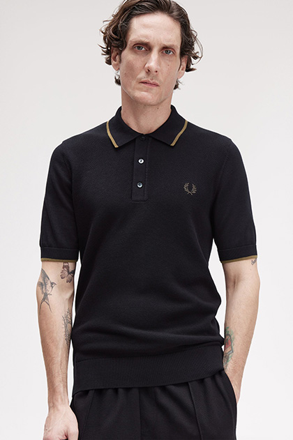 Pique Stitch Knitted Polo Shirt