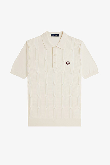 FRED PERRY ホワイト ポロシャツ UK 8 フレッドペリー FRED PERRY シャツ ブラウス ザ フレッドペリー