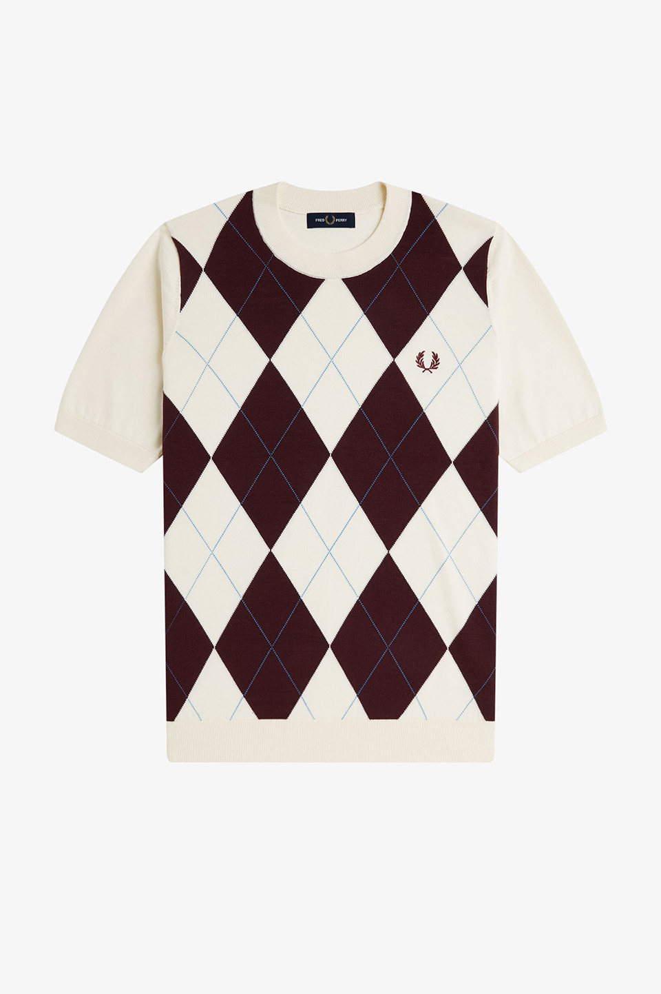 フレッドペリー アーガイル柄 M Argyle Knitted T-Shirt(M 560:ECRU): | FRED PERRY JAPAN