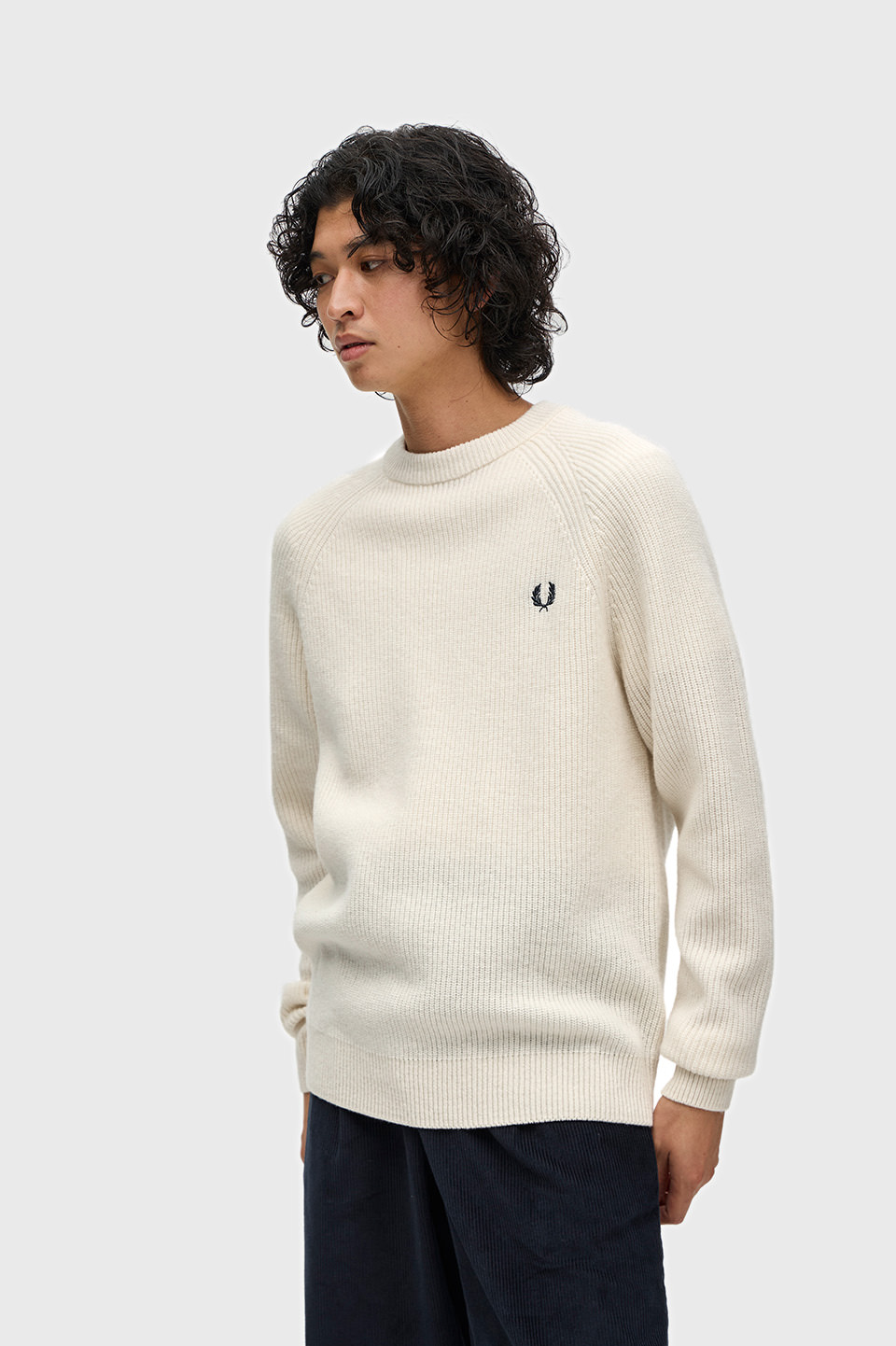 Lambswool Raglan Jumper(S 560：ECRU): | FRED PERRY JAPAN