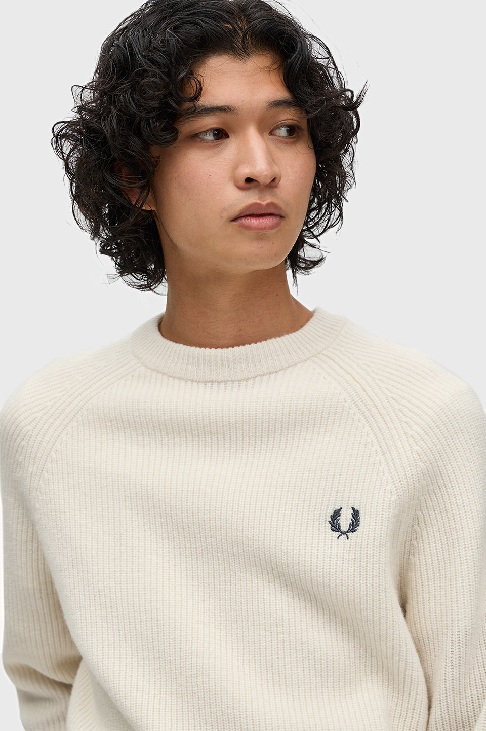 Lambswool Raglan Jumper(S 560：ECRU): | FRED PERRY JAPAN