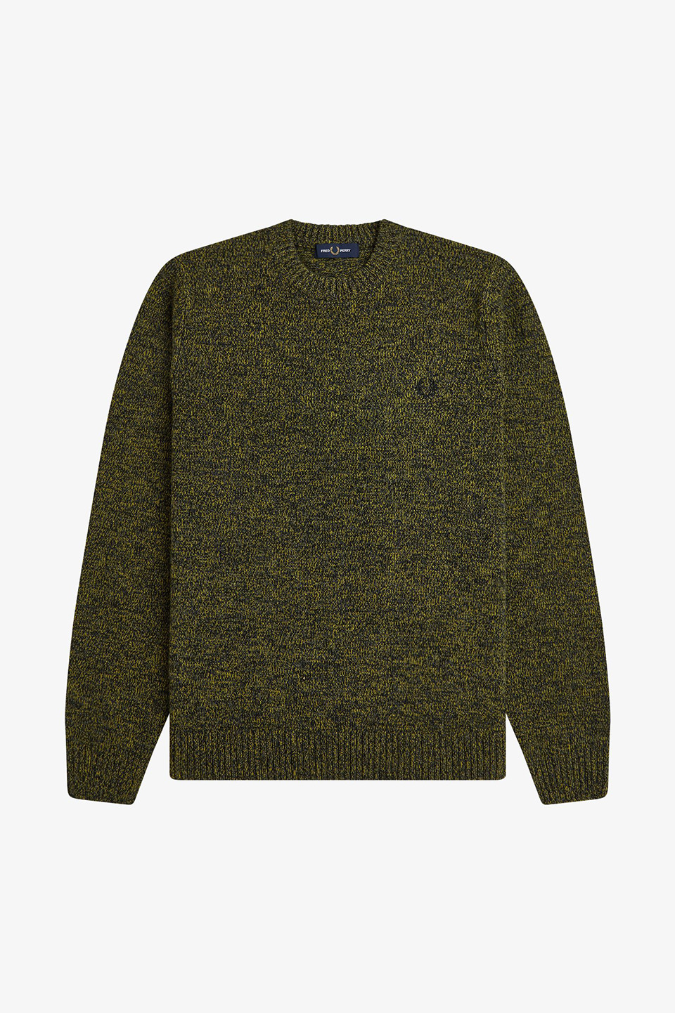 Twisted Marl Jumper 43A:ANCHOR GREY / TENNIS BALL YELLOW / BLACK M