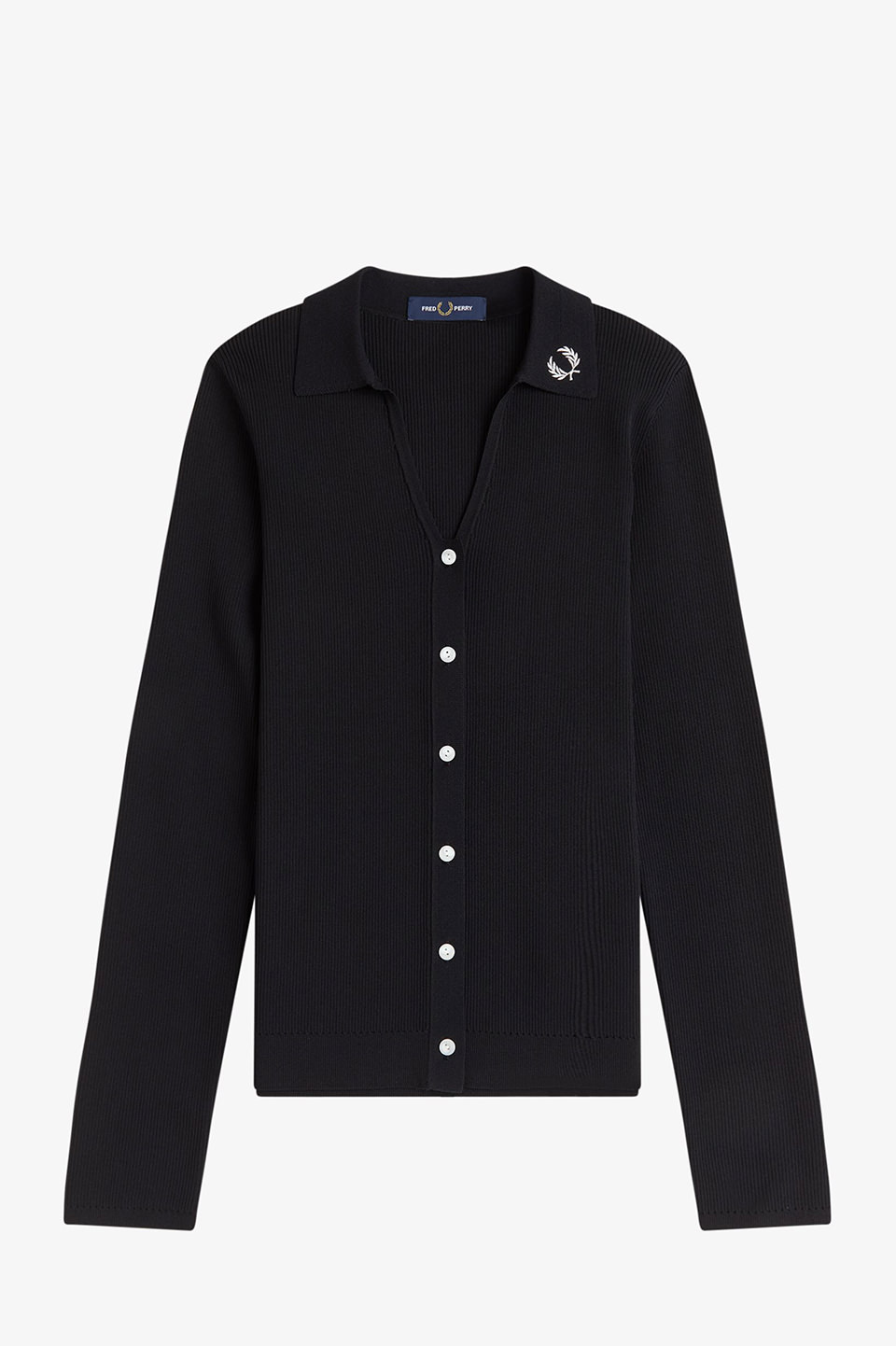 Ribbed Knitted Shirt(10 102：BLACK): | FRED PERRY JAPAN | フレッド