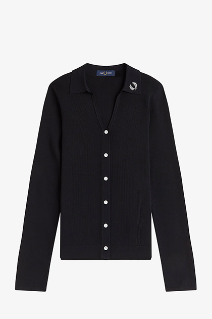 Ribbed Knitted Shirt(10 102：BLACK): | FRED PERRY JAPAN | フレッド