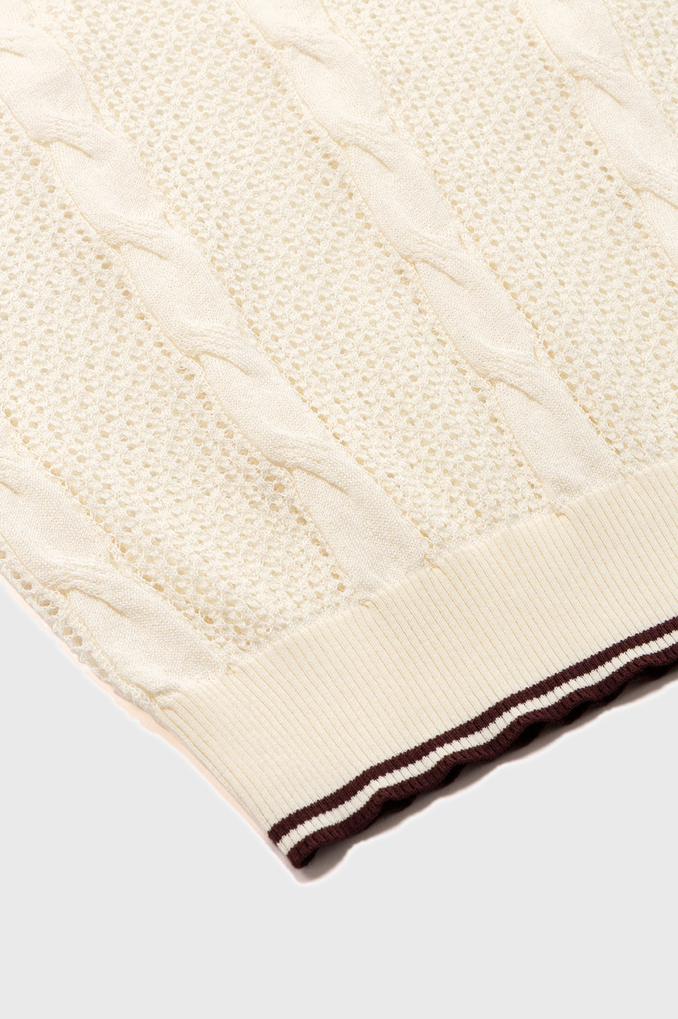 Mesh Cable Knit Jumper(10 560：ECRU): | FRED PERRY JAPAN