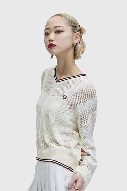 Mesh Cable Knit Jumper
