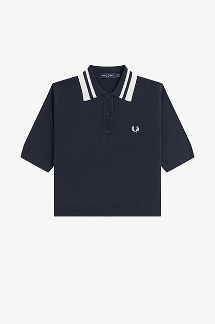 Bold Twin Tipped Knitted Shirt(10 608：NAVY): | FRED PERRY JAPAN