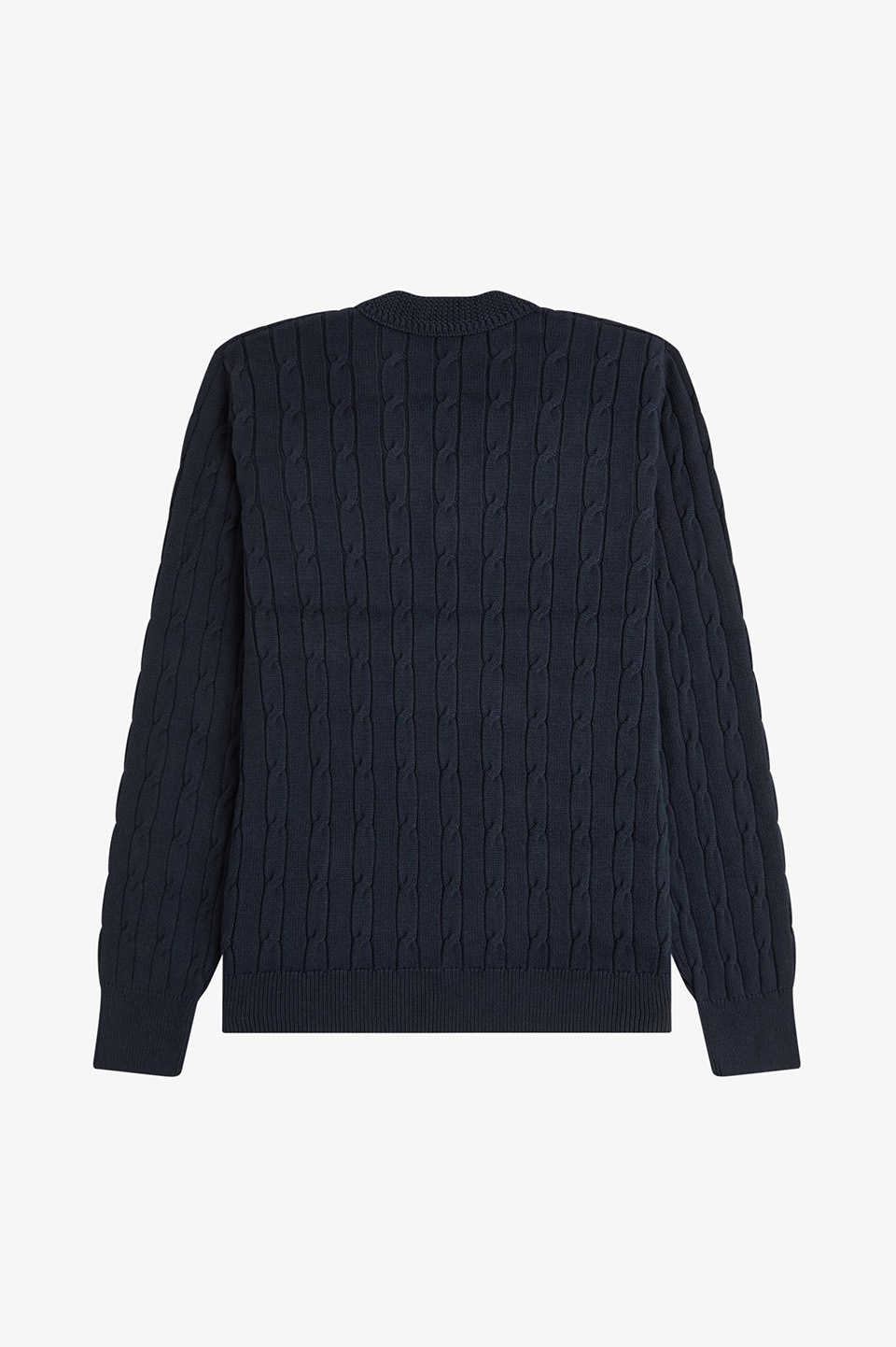 Cable Knit V-Neck Jumper(S 608：NAVY): | FRED PERRY JAPAN