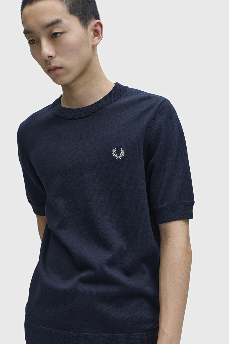 Cotton Knitted T-Shirt(S 608：NAVY): | FRED PERRY JAPAN | フレッド