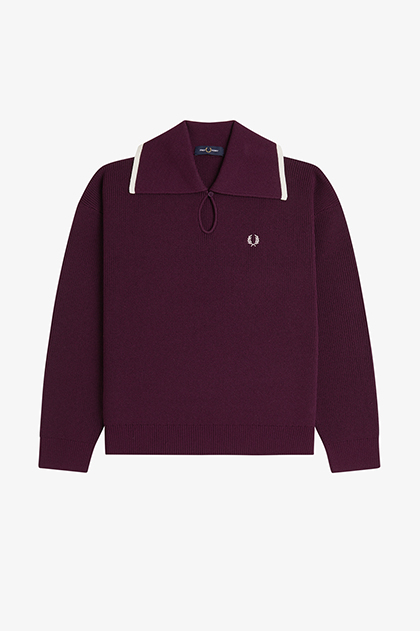Wide Collar Knitted Shirt