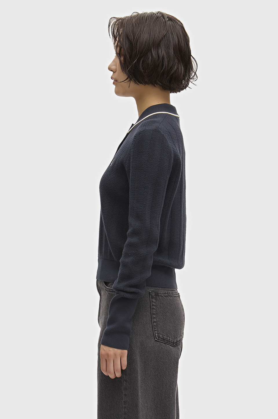 Textured Knitted Shirt(10 608：NAVY): | FRED PERRY JAPAN