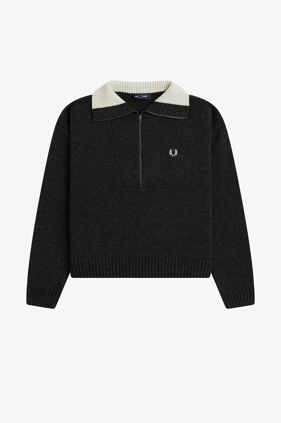 Half-Zip Jumper(10 948：CHARCOAL MARL): | FRED PERRY JAPAN