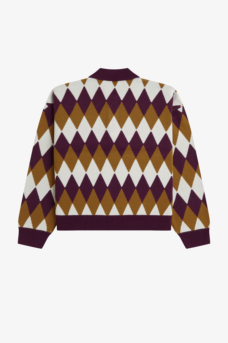 Diamond Jacquard Knitted Shirt(10 37C：PLUM): | FRED PERRY JAPAN
