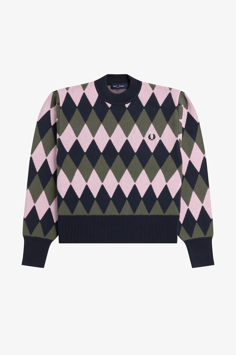 Diamond Jacquard Jumper(10 608：NAVY): | FRED PERRY JAPAN