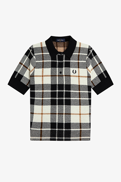 Boucle Tartan Knitted Shirt(10 560：ECRU): | FRED PERRY JAPAN