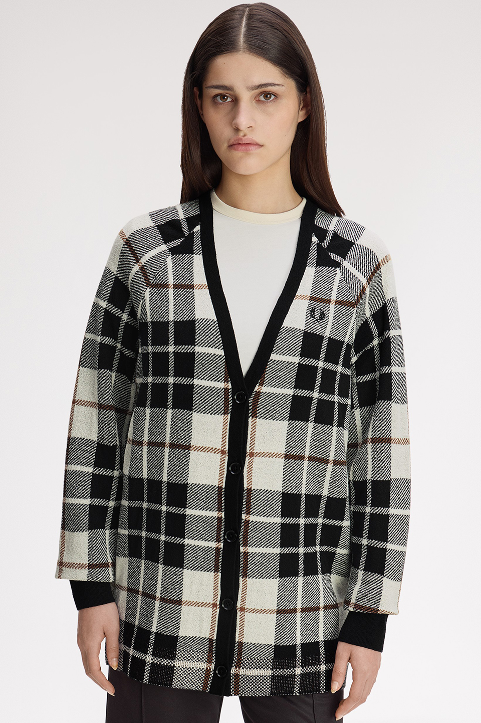 Boucle Tartan Cardigan(10 560：ECRU): | FRED PERRY JAPAN