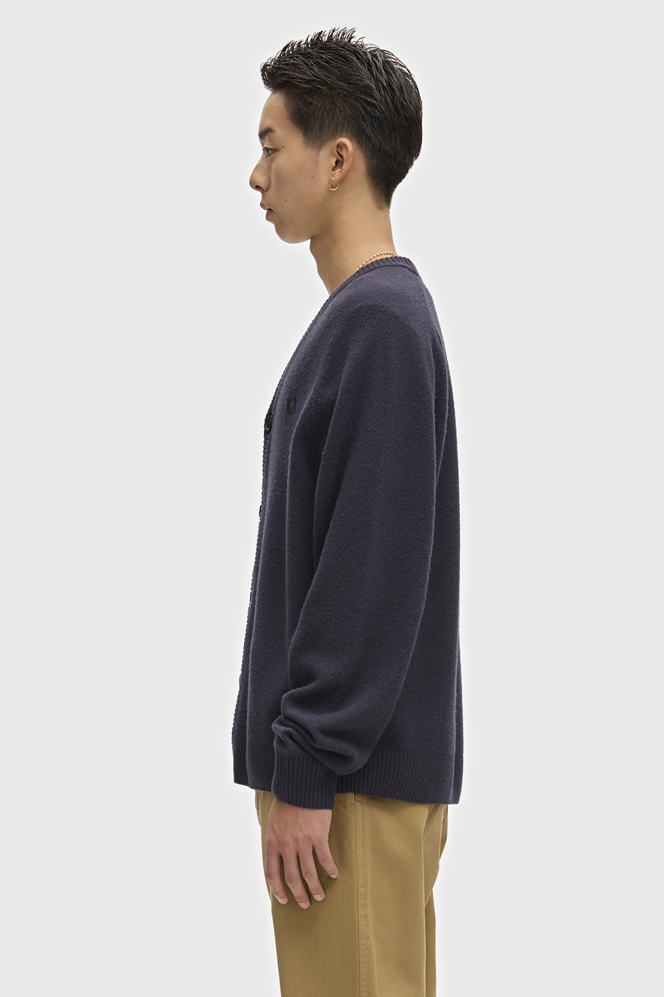 Saddle Sleeve Cardigan(S 608：NAVY): | FRED PERRY JAPAN | フレッド