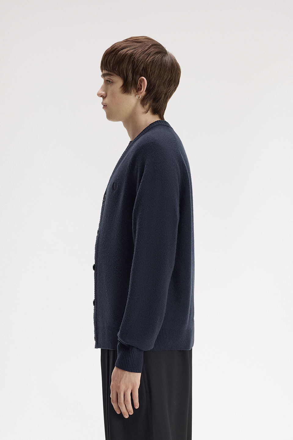 Saddle Sleeve Cardigan(S 608：NAVY): | FRED PERRY JAPAN | フレッド