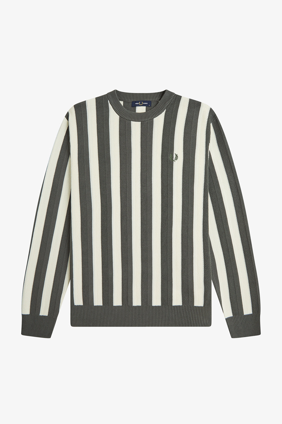 Textured Stripe Jumper(S 638：FIELD GREEN): | FRED PERRY JAPAN