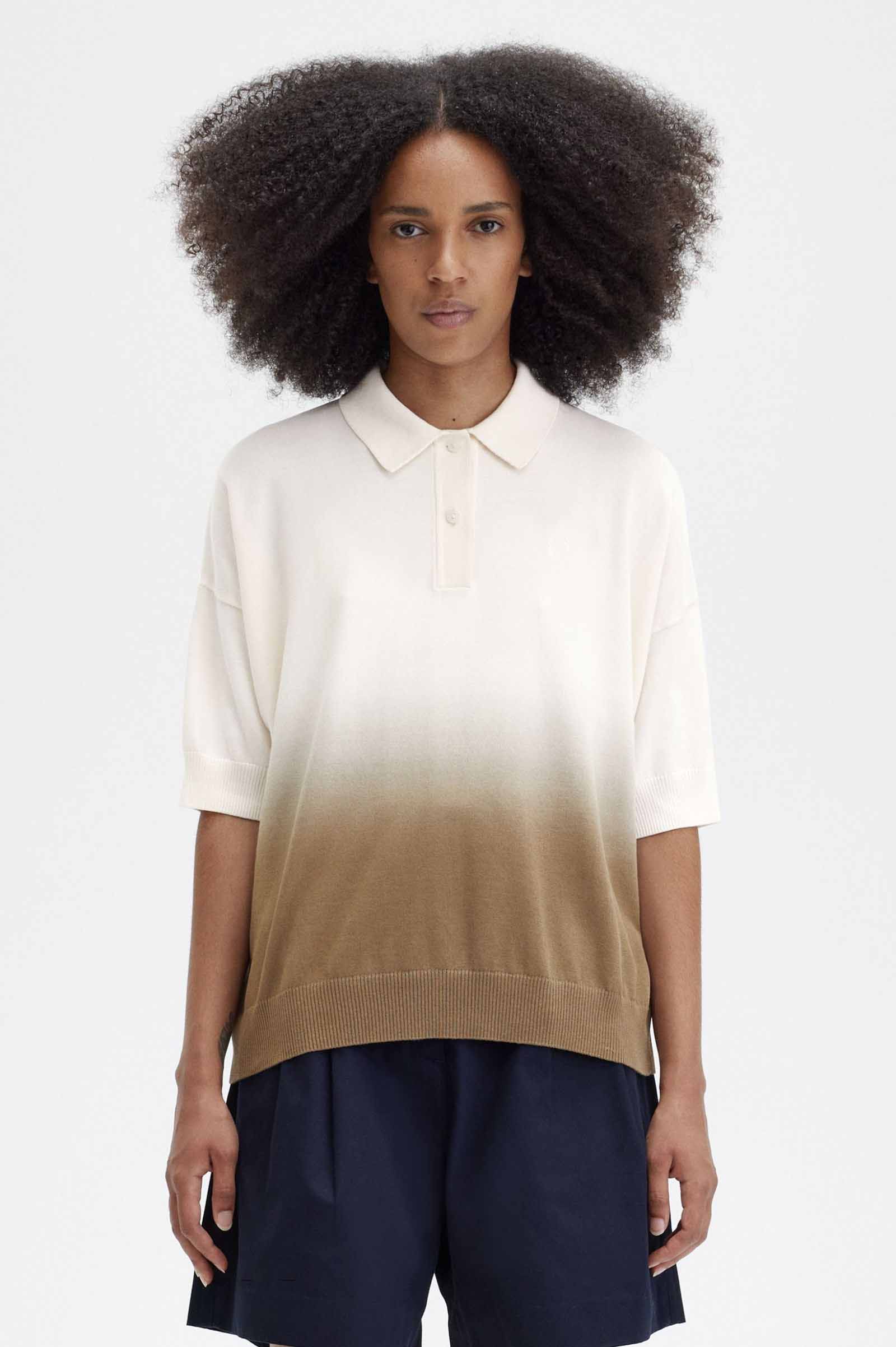 Ombre Knitted Shirt(10 R33：SILKY PEACH): | FRED PERRY JAPAN 