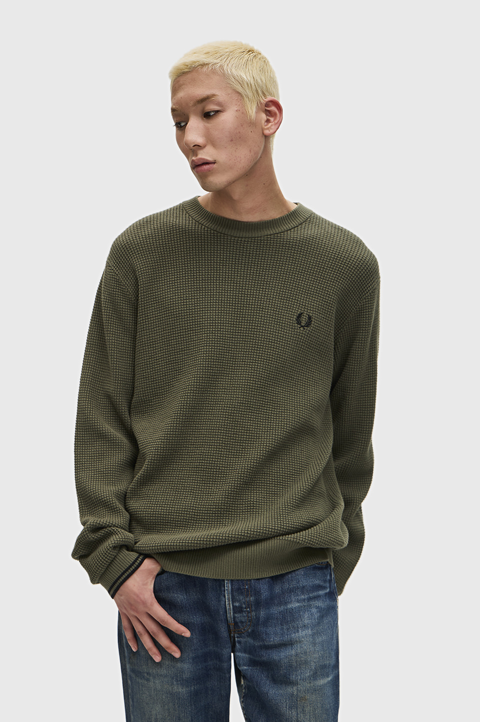 FRED PERRY タグ付き サイズ10 Cropped Ringer T-Shirt(10 X89：COURT GREEN): | FRED PERRY