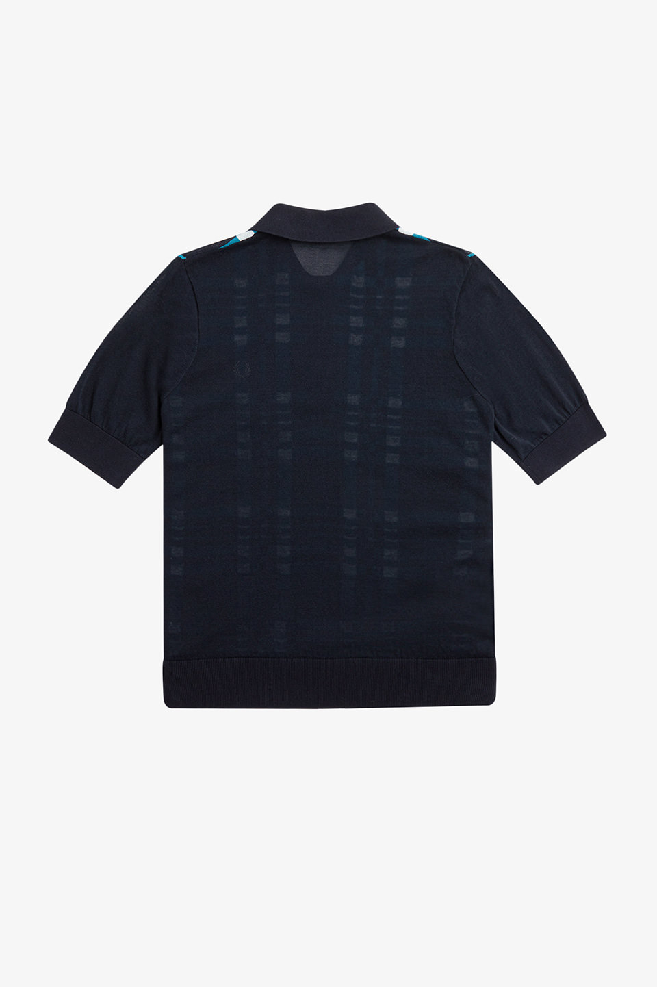 Sheer Tartan Knitted Shirt(10 608：NAVY): | FRED PERRY JAPAN