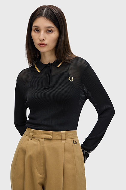 Knitted Shirt(10 102：BLACK): | FRED PERRY JAPAN | フレッド