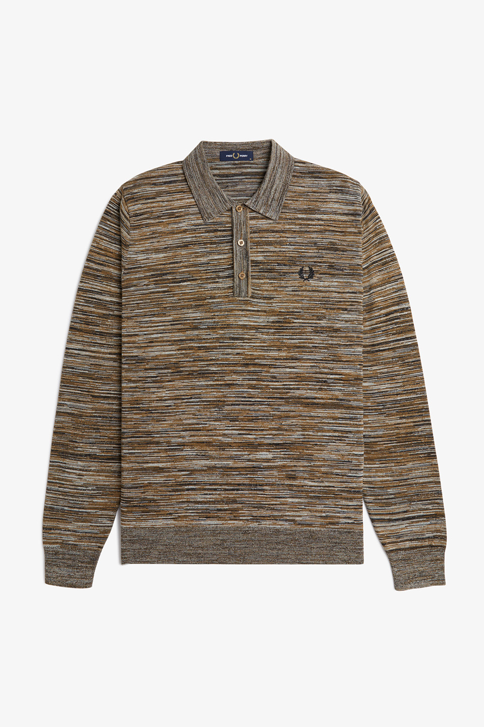 Space Dye Knitted Long Sleeve Shirt(M X54：SHADED STONE / ECRU