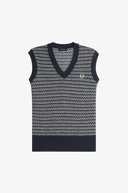 超美品　FRED PERRY / Jacquard Knitted Tank 超美品 FRED PERRY / Jacquard Knitted Tank