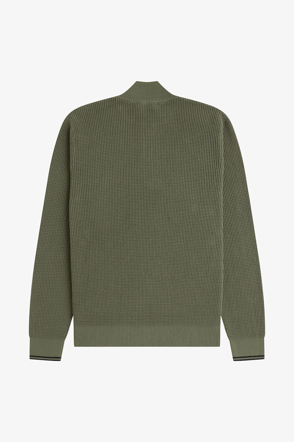 Waffle Stitch Half-Zip Jumper(S X21：LAUREL WREATH GREEN): | FRED