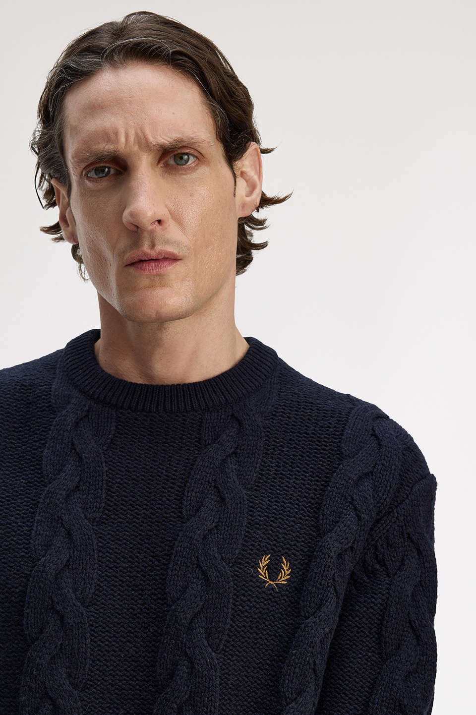 FRED PERRY Chunky Rib Coat ブラウン FRED PERRY（フレッドペリー）の「Chunky Rib Coat（ダウンジャケット