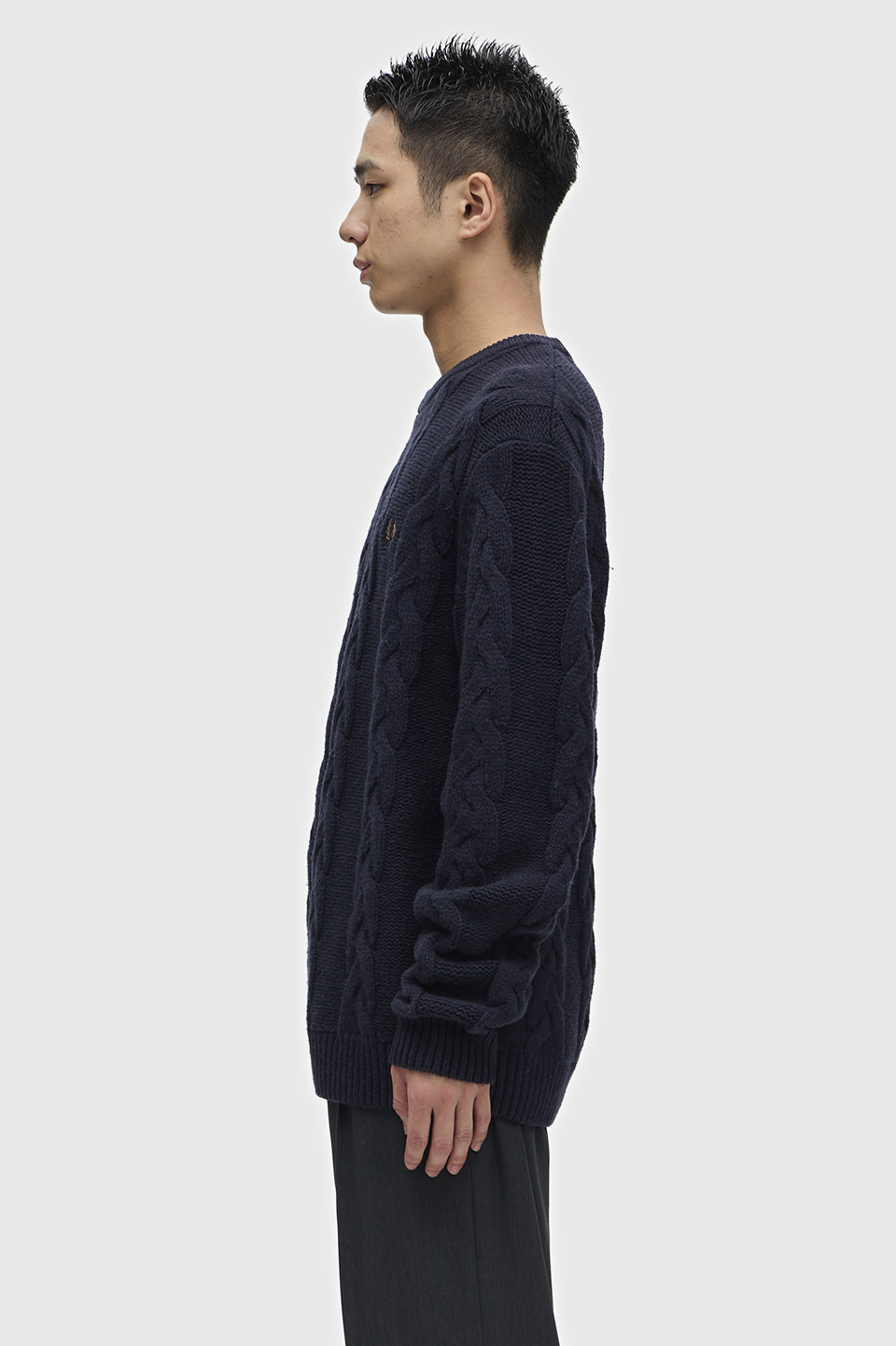 Chunky Cable Knit Jumper(S 608：NAVY): | FRED PERRY JAPAN