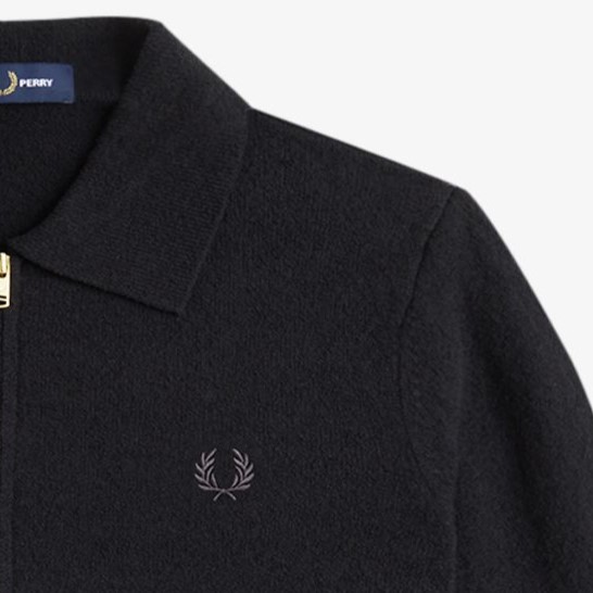 Zip-Through Cardigan(10 102：BLACK): | FRED PERRY JAPAN