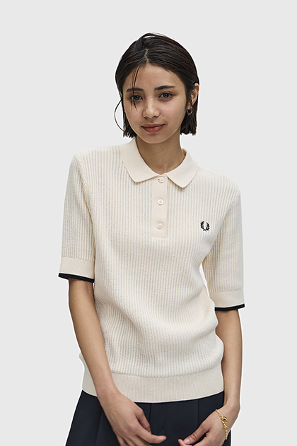 Mesh Knit Polo Shirt